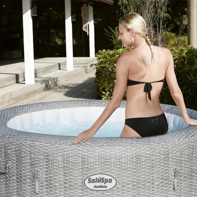 Coleman 4 - Person 114 - Jet Round Inflatable Hot Tub in Gray