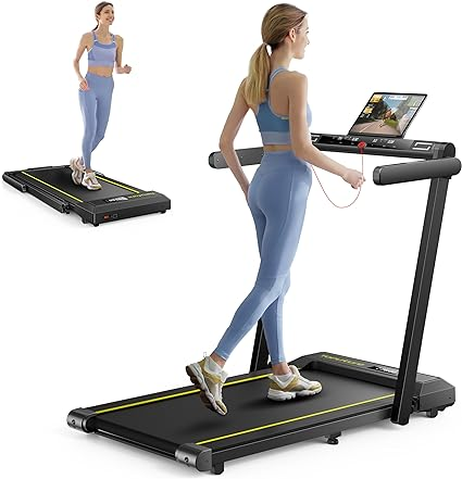 2 In 1 Home Folding Treadmill, Dual LED Screen