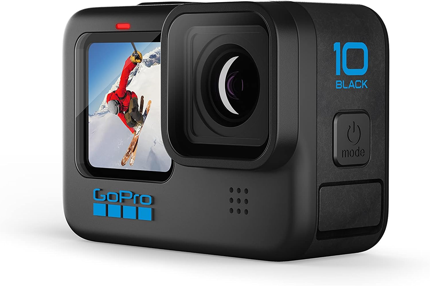 GoPro HERO10 Black - Waterproof Action Camera with Front LCD and Touch Rear Screens, 5.3K60 Ultra HD Video, 23MP Photos, 1080p Live Streaming, Webcam, Stabilization