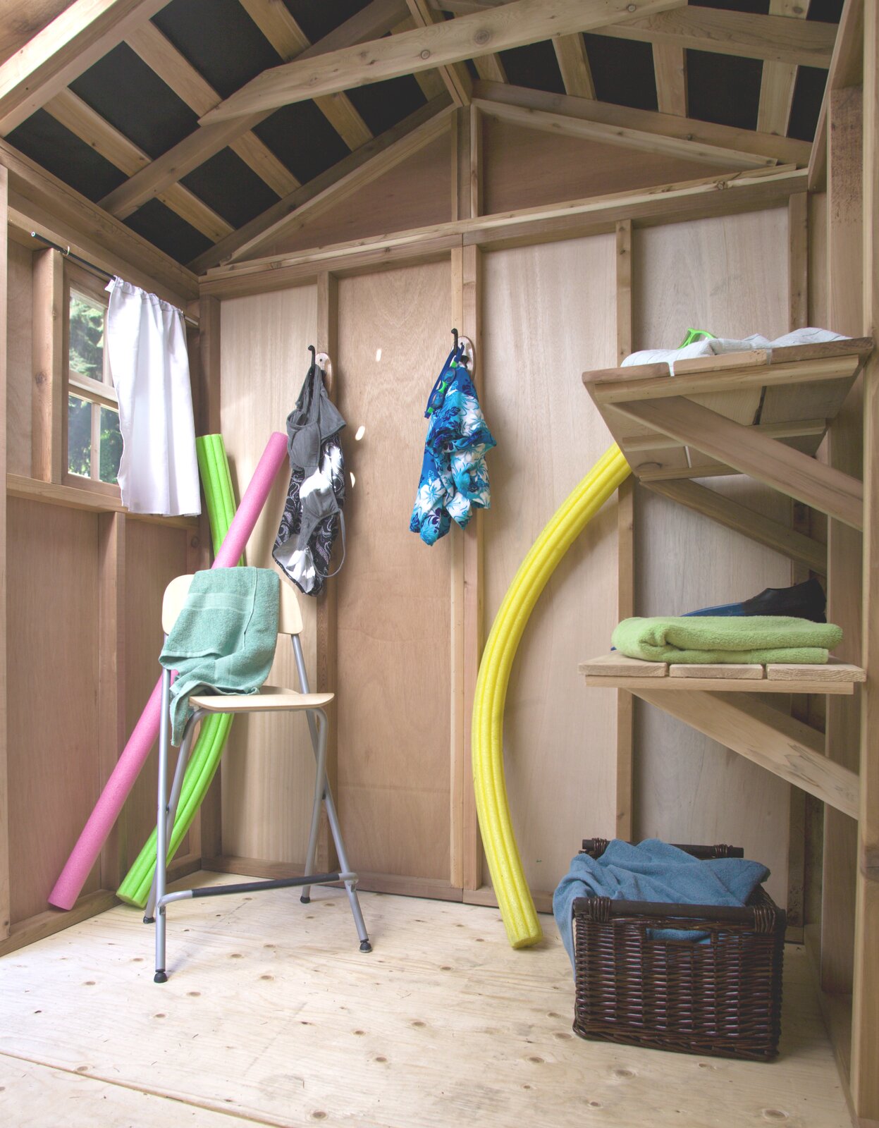 【Storage Shed】9x6 ft Cabana Cedar Wood Garden Shed