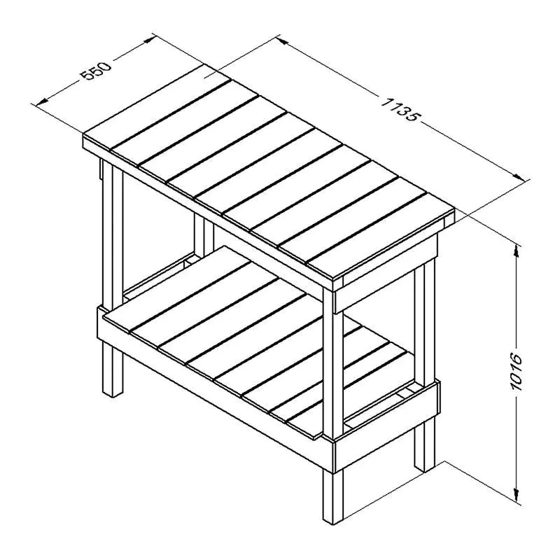 【Storage Shed】8' x 6' Forest Shiplap Potting Shed (1.8m x 2.4m)