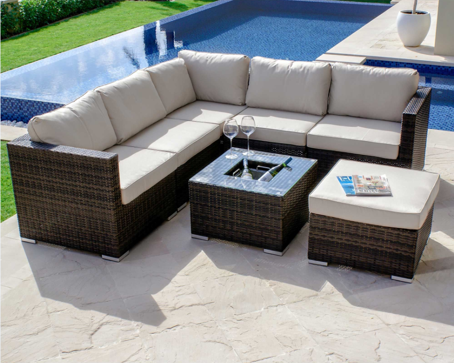 LONDON CORNER GROUP - WITH ICE BUCKET COFFEE TABLE