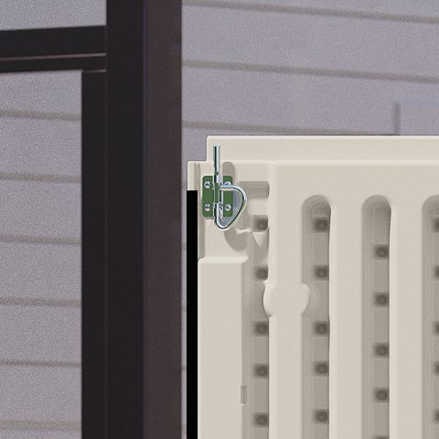 6' x 5' Suncast Modernist Plastic Garden Storage Shed - Peppercorn (1.89m x 1.73m)